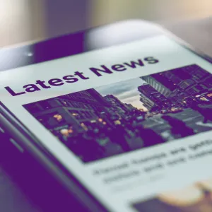 News on a mobile device