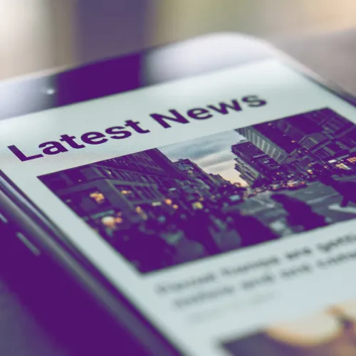 News on a mobile device