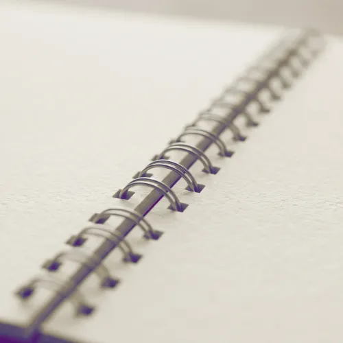 Blank page in a note book