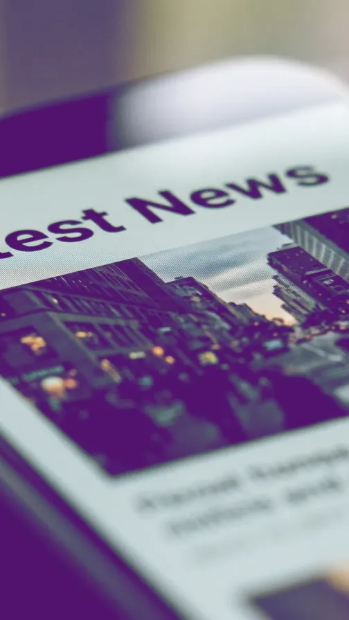 News on a mobile device